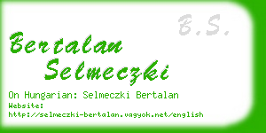 bertalan selmeczki business card